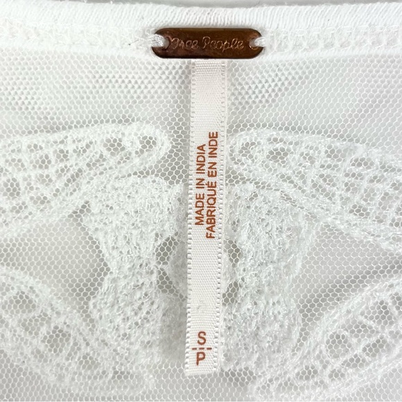 Free People Love Me White Lace Tee - Picture 7 of 9